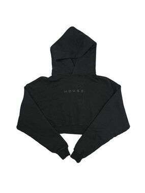 House iD Crop Hoodie in Black